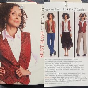 Deadstock Vintage 90s White Stag Teal Paisley Tapestry Knit Belted V-neck Vest